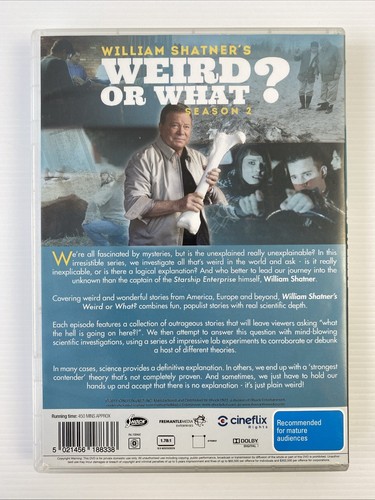 William Shatner's Weird or What? : Temporada 2 (DVD, 2011) en muy buena condición todas las regiones - Imagen 2 de 6