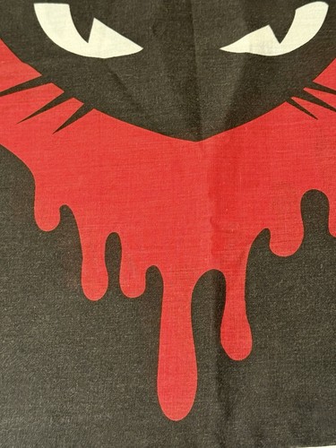 2005 GOTH EMILY THE STRANGE BLACK RED HEART KITTY CAT PILLOWCASE Original! Case - Picture 4 of 5