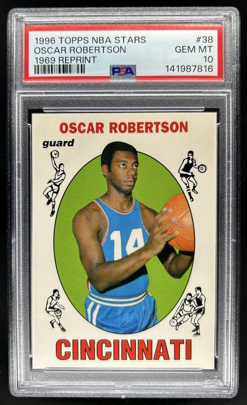 1996-97 Topps Stars Oscar Robertson Reprints #38 PSA 10 GEM MINT