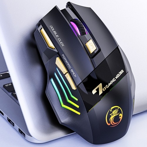 iMICE GW-X7 2.4G+Bluetooth Dual Mode 7-button Silent Rechargeable Wireless Gamin - Afbeelding 3 van 10
