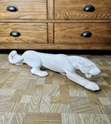 Haeger 1993 Stalking Panther #315 Sculpture White Textured Pottery 23”