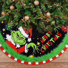 Christmas Tree Skirt Christmas Decorations Soft Red Green Christmas Decor Mat fo