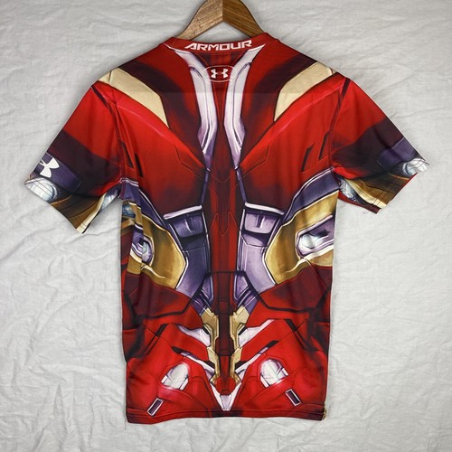 Iron Man Hemd Herren Large Rot HeatGear Alter Ego Marvel Civil War Under Armour - Bild 4 von 10