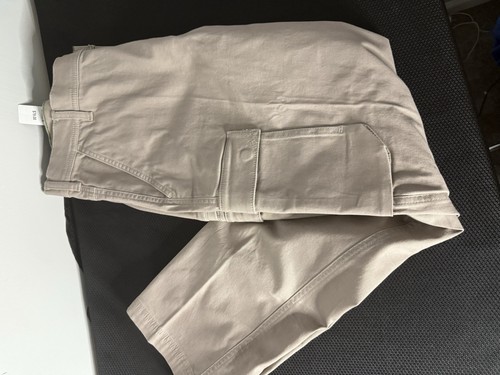 LL Bean Flex Cargohose Standard Passform Arbeitskleidung gerades Bein marineblau Herren 34 x 32 neu mit Etikett - Bild 5 von 6