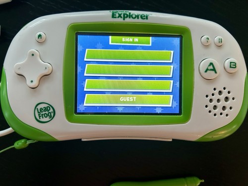 Leapfrog Leapster Explorer Learning Handheld Game System Green Working Great! - Picture 3 of 11