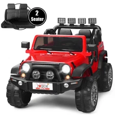 HoneyJoy 12V Kids Ride On Car 2 Seater Truck RC Electric Vehicle w/Storage Red