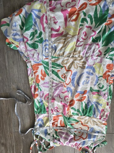 NUEVO Vestido midi floral con tiras de corbata talla M holgado Gap para mujer. Usado en excelente estado - Imagen 4 de 6