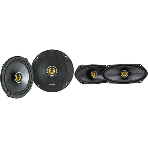 Kicker 46CSC654 CS-Series CSC65 6.5-Inch (160mm) Coaxial Speakers w/ 50CSC410...