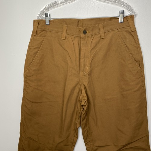 Carhartt Pants Mens 33X36 Original Dungaree Duck Utility Work Brown Carpenter - Picture 2 of 9