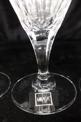Mikasa Artic Lights 4 Iced Tea Goblets 8 1/2" Tall with Stickers Still Attached - Picture 4 of 6