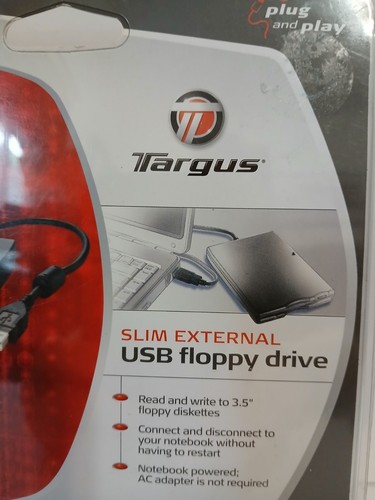 External USB Floppy Drive Targus Slim PA905U Notebook Plug & Play New in Package - 第 3/6 張圖片