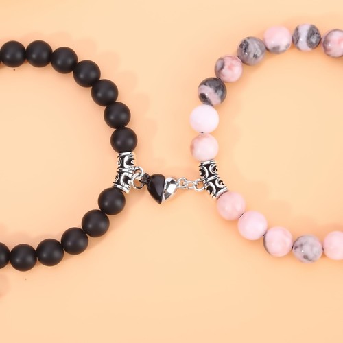 Magnetic Couple Bracelet Set Friendship Couple Long Distance Matching Bracelet N - Picture 4 of 7