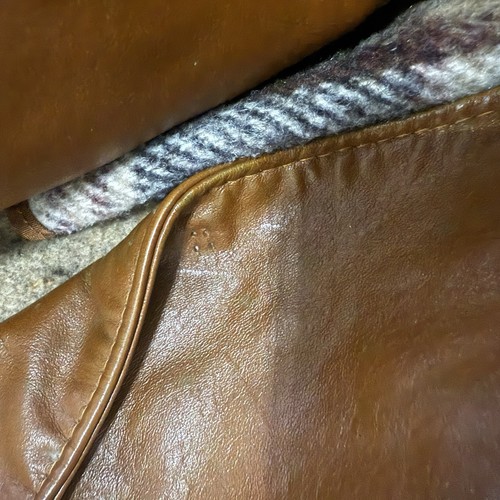 Vintage 70’s Sears Roebuck The Leather Shop Brown Lederjacke Herren 44 R - Bild 11 von 11