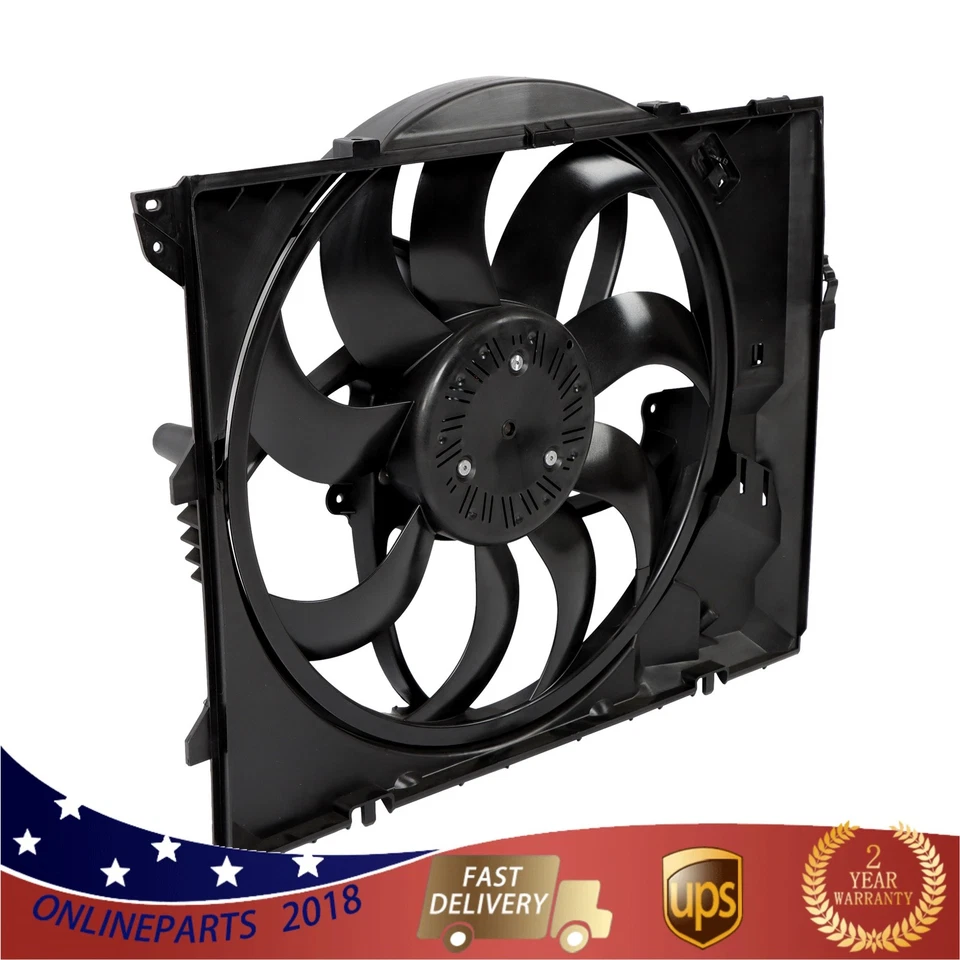 Radiator Cooling Fan Assembly 4-Pins 600W w/ Brushless Motor for BMW 325i 328xi - Image 4 of 4