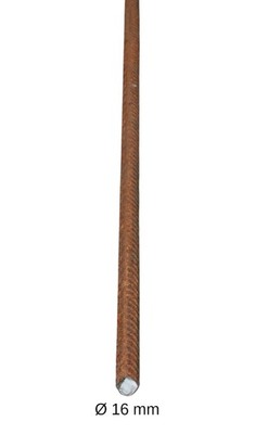 Betonstahl-Stab Ø 16 mm - 4 Stück, 25 cm (18,65   / m), Baustahl