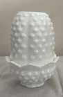 Vintage Fenton White 2 piece Hobnail Milk Glass Fairy Lamp