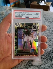 2022 Donruss Optic AHMAD "SAUCE" GARDNER #228 Rookie RC ELECTRICITY /65, PSA 10