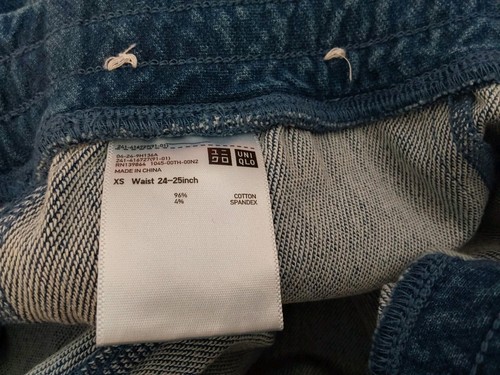 Uniqlo Womens Blue String Adjust Elastic Waist Skinny Leg Angel Jeans Size XS - Picture 3 of 3