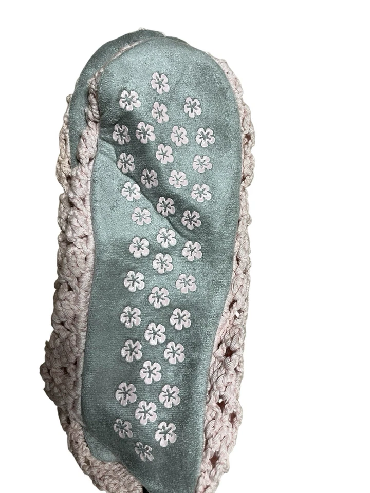 Calcetines Laura Ashley Mujer Crochet Zapatilla Footies Rosa MEDIANO Foto 4 de 4