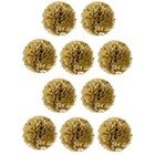 10 Stück 8 "Gold Tissue Paper Pom Pom Ball