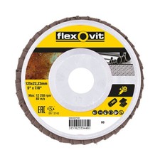 10 x Norton F&auml;cherschleifscheiben 125x22mm K80 Flexovit