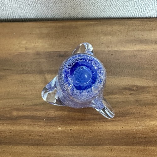 Hand Blown Glass MAG PARFUMS Blue with Silver Flecks Perfume Bottle and Stopper - Bild 3 von 6