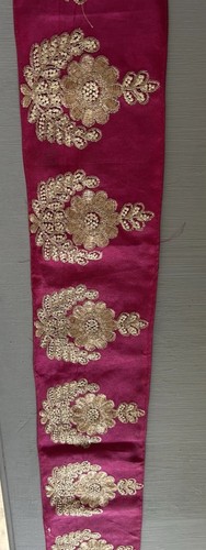 Job Lot Indian Embroidered And Embellished Trims/Materials Left Over From Sewing - Picture 13 of 20