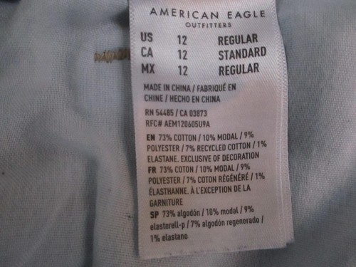 American Eagle Jeans Womens 12 Light Wash Highest Rise Mom Distressed 31x27 - Picture 7 of 12