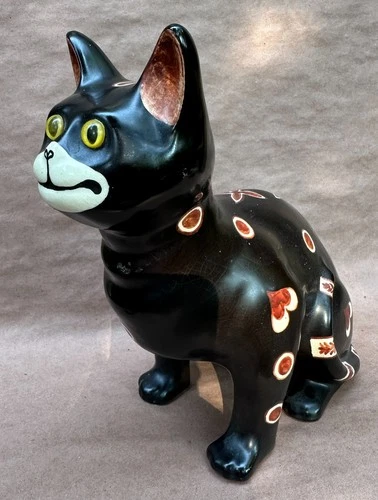 Art Deco Nieman Marcus Louis Wain Era Art Pottery Cat / Large
