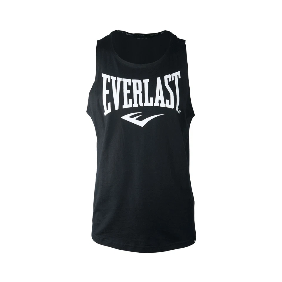 Camisa masculina Everlast preta sem mangas Glenwood Tank logotipo colete - pacote com 2 (S01) - Imagem 2 de 4