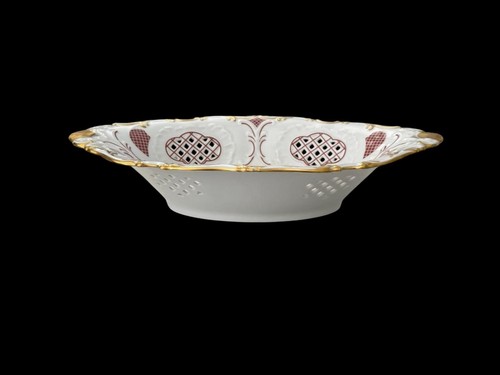 DE COLECCIÓN PIRKEN-HAMMER PORCELANA CHECA PERFORADA OVALADA 12 1/2" X 7" CUENCO PARA SERVIR - Imagen 3 de 10