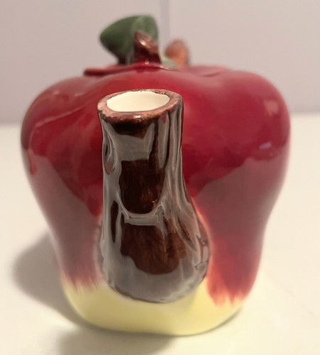 Vintage Apple Shaped 2 1/2 Cup Ceramic Tea Pot - Picture 2 of 8