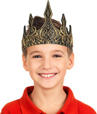 Soft King Prince Crown, Adjustable Royal Crown Medieval King Costume Accessories