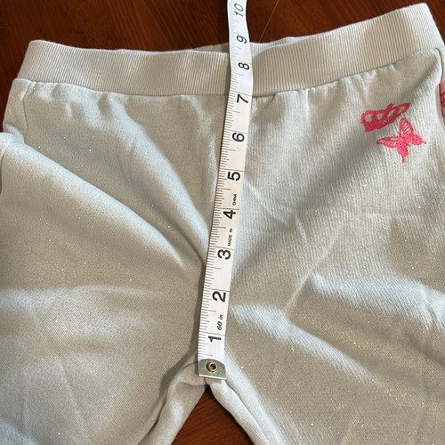 Pink Cookie Girls Silver Sparkle Knit Pants Size 6 Princess Crown Butterfly Y2K - Picture 7 of 8
