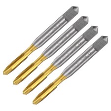 4Sets Spiral Point Tap M4 x 0.7 Metric Thread Titanium Coated High Speed Steel