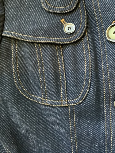 Etcetera Stitched Denim Style Blazer, size 4 - Picture 5 of 10