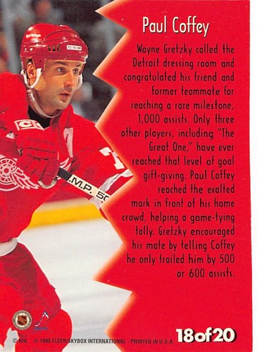 1996-97 Fleer Picks Jagged Edge #18 Paul Coffey  **  Detroit Red Wings  ** - Picture 2 of 2