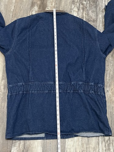 Vintage 80’s Woolrich Denim Blanket Lined Barn Coat Jacket Size Medium USA Made - Picture 10 of 11