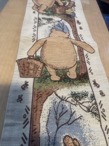 Disney Classic Pooh Tapestry Wall Hanging VINTAGE Crown Crafts 33.5 X 8 - Picture 5 of 13