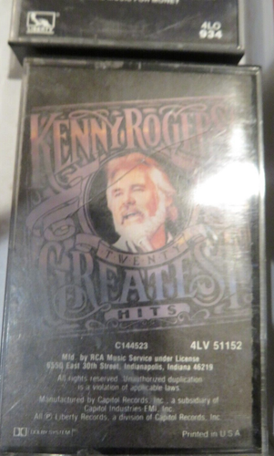 Lot-5 Cassettes 3 New Sealed 2 Used Kenny Rogers Short Stories/Gambler/Greatest - Imagen 4 de 10