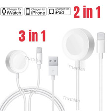 2/3 in 1 Magnetic Charger USB Cable For Apple Watch 6/5/4/3/2/1/SE iPhone 6 7 8