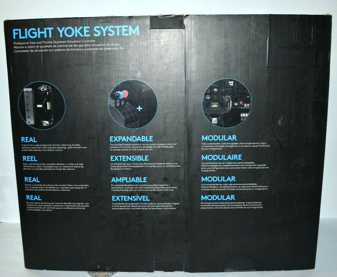 Logitech G Saitek Pro Flight Yoke System Flight Simulator with