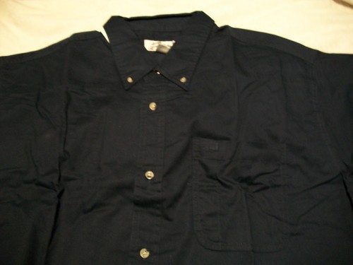 Camicia uomo a maniche lunghe Tri Mountain con bottoni taglia 4XL blu scuro (B311) - Foto 6 di 6