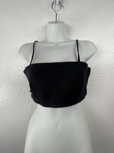 Vintage Y2K 90s Polo Jeans Ralph Lauren Denim Crop Tank Top Bralette Cotton - Picture 4 of 8