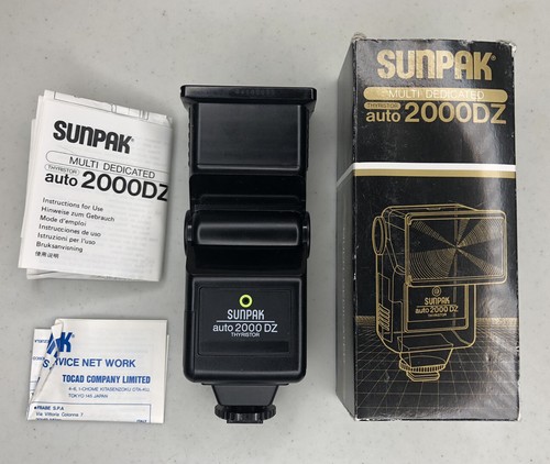 Used Sunpak Multi Dedicated Auto 2000DZ Thyristor/Flash - Tested w/ Box & Manual - Picture 1 of 12
