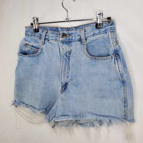 VTG 80s PS Gitano Cut Off Jean Shorts Light Wash-High Waist/Mom Waist 28" - Picture 2 of 8