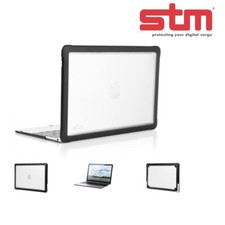 Image of STM Dux Hard Clear Case Cover for New Apple MacBook 12 inch 2016 2017 - Black