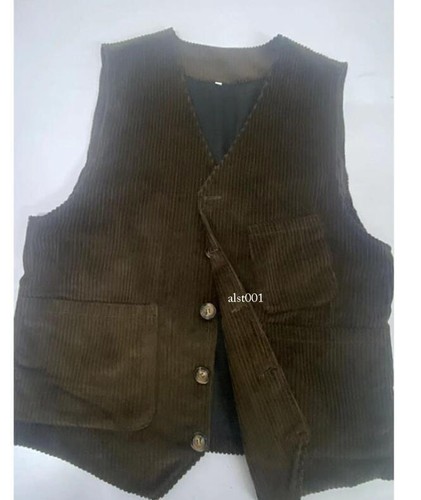 Nuevo Chaleco de Pana Retro para Hombre Estilo Inglaterra Chaqueta Sin Mangas Chaleco Informal - Imagen 18 de 27