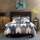Ink+Ivy Alpine Duvet Cover Set Navy  King/Cal King with 2 Shams