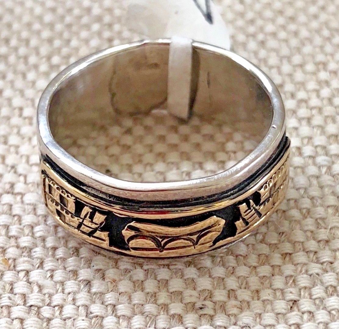 Astounding Vintage Native American Navajo Sterling Silver And 14k Gold Bracelet Signed V. Hicks Astounding Vintage Native American Navajo Sterling Silver And 14k Gold Bracelet Signed V. Hicks